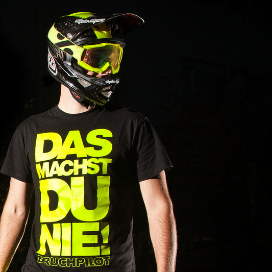 T-Shirt "Das machst du nie" - 100% Biobaumwolle -  Limitierte Edition - schwarz, neon